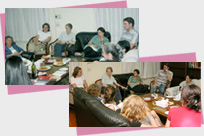 Bangkok Book Club members at a monthly meeting